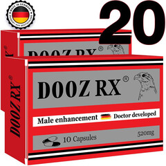 DOOZ Rx 20 capsules for a strong erection reviews and discounts sex shop
