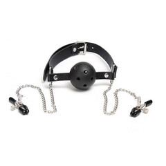 BDSM Fantasy nipple clamp mouth ball reviews and discounts sex shop