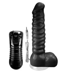 Black Stacked Dong Vibrating Dildo reviews and discounts sex shop