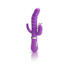 Triple vibrator Multi-speeds G Spot Dildo Purple reviews and discounts sex shop