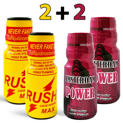 4-Pack of Rush and Amsterdam Poppers reviews and discounts sex shop