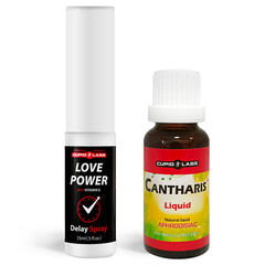 Experience Extended Pleasure with Love Power Delay Spray and Cantharis Drops reviews and discounts sex shop