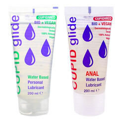 Cupid Glide Set - 2x200ml Natural and Anal Lubricants reviews and discounts sex shop