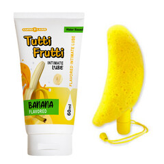Banana Bath sponge vibrator + banana-scented lubricant reviews and discounts sex shop