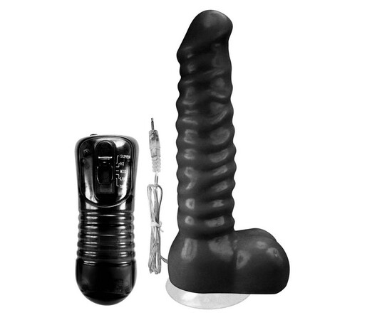 Black Stacked Dong Vibrating Dildo reviews and discounts sex shop